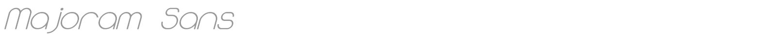 Majoram font preview